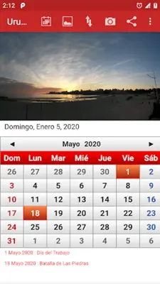 Uruguay Calendario 2020 android App screenshot 1