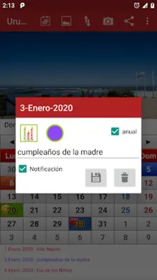 Uruguay Calendario 2020 android App screenshot 3