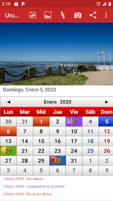 Uruguay Calendario 2020 android App screenshot 4